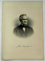 1888 Engraving JOHN PICKETT Essex County Beverly Mass Genealogy History