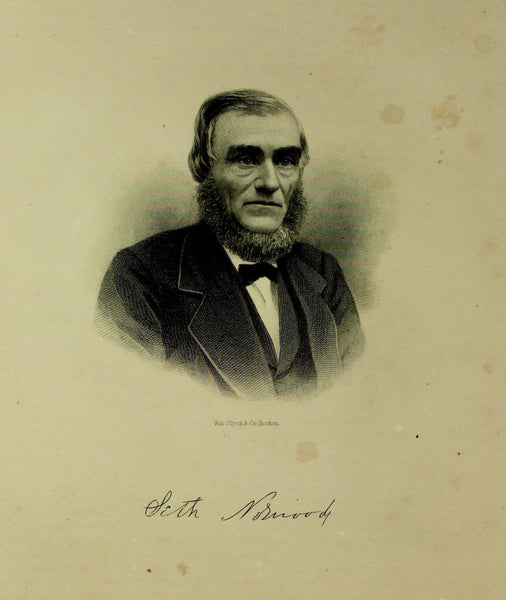 1888 Engraving SETH NORWOOD Essex County Beverly Mass Genealogy History