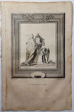 c1790 Large 9x15 BIBLE LEAF Copper Plate Engraving AN EMBLEMATICAL PLATE