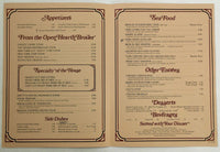 1983 Menu SMITTY'S Restaurant Southwest Florida Unknown Location Mystery Menu