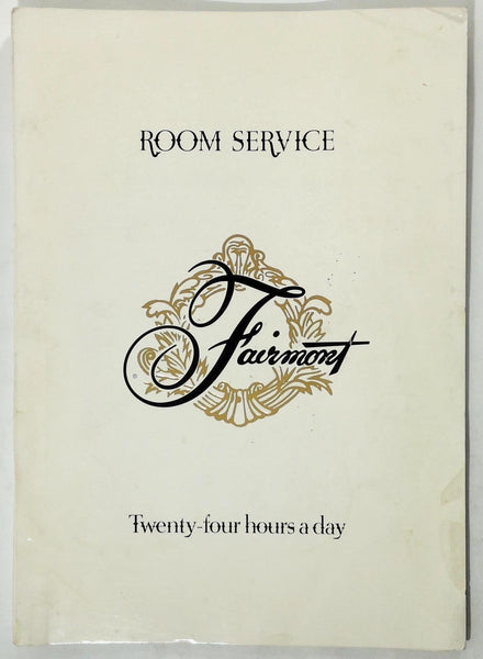 1982 Original Vintage Huge ROOM SERVICE Menu FAIRMONT HOTEL New Orleans La.