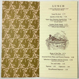 1983 Vintage Menu GARDEN TERRACE Restaurant FOUR SEASONS HOTEL Washington DC