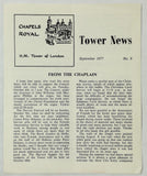 September 1977 CHAPELS ROYAL TOWER NEWS H.M. Tower Of London Newsletter