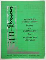 Vintage Dinner Menu CASINO ROYAL Cabaret Chinese Restaurant Washington DC