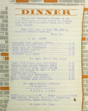 Original Vintage Dinner Menu TINO'S CONTINENTAL Restaurant Washington DC