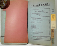 1940's Original Vintage Full Menu FLAGSHIP RESTAURANT Washington DC