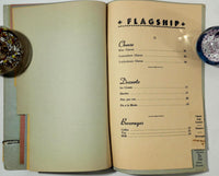 1940's Original Vintage Full Menu FLAGSHIP RESTAURANT Washington DC