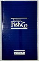 1982 Vintage LAMINATED Dinner Menu ENTERPRISE FISH COMPANY Santa Monica CA