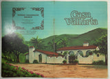 1981 Vintage LAMINATED Menu CASA VALLARTA Restaurant Hollywood San Diego So Cal
