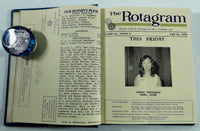 1974 1975 ROTARY CLUB WHITTIER CA Rotograms Newsletters Bound Book Archives