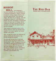 Vintage Original Menu THE RED OAK Swedish Gift Shop Restaurant Bishop Hill IL
