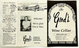 Vintage Original Menu GOOD'S FURNITURE Wine Cellar Restaurant Kewanee IL