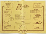 1993 Original Vintage Placemat Menu TEE PEE RESTAURANT Cherokee N. Carolina