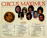 1980's CAESARS PALACE Circus Maximus BOTTLE WINE LIST MENU Las Vegas Nevada