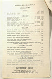 Vintage Full Size Dinner Menu BUSTER'S BAY RESTAURANT Orchard Lake Michigan