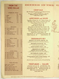 1960's Vintage HUGE Menu THE SUMMIT HOTEL New York Gaucho Restaurant Lounge