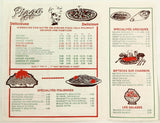 1982 Vintage Menu RESTAURANT ADRIATIK Italian & Pizza Montreal Quebec Canada