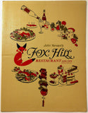 1950's Vintage Lunch Menu John Yervant's FOX HILL RESTAURANT & INN Ridgefield CT