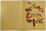 1950's Vintage Lunch Menu John Yervant's FOX HILL RESTAURANT & INN Ridgefield CT