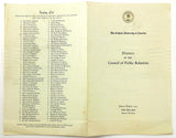 1935 Menu CATHOLIC UNIVERSITY AMERICA PUBLIC RELATIONS Willard Hotel Washington