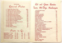 1980's Vintage Menu MEXICATESSEN Mexican Restaurant Monterey Park California