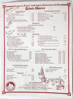 1990 Vintage Menu Historic SCHOLZ GARTEN Restaurant Bar Austin Texas