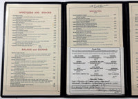 1987 Vintage Large Menu JOE HANON'S Restaurant & Bar Saint Louis Missouri