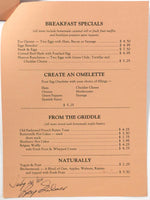 1983 Vintage Menu PRINCETON GRILL Restaurant Double Tree Inn Dallas Texas