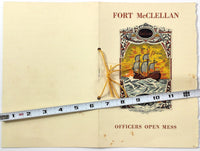 1960's Vintage THANKSGIVING Menu FORT MCCLELLAN OFFICERS OPEN MESS Anniston AL