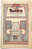 1944 WWII OPA War Rationing Vintage Menu ROTH'S BAR GRILL RESTAURANT New York