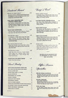 1973 Original Large & Heavy Vintage Menu TIFFIN INN Restaurant Denver Colorado