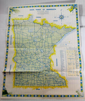 Vintage 1950's Minnesota Division Publicity Original Envelope Parks Map & Book