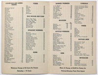 1940's Vintage WINE LIST & COCTAILS Menu BOHEMIAN GARDENS Newport Rhode Island