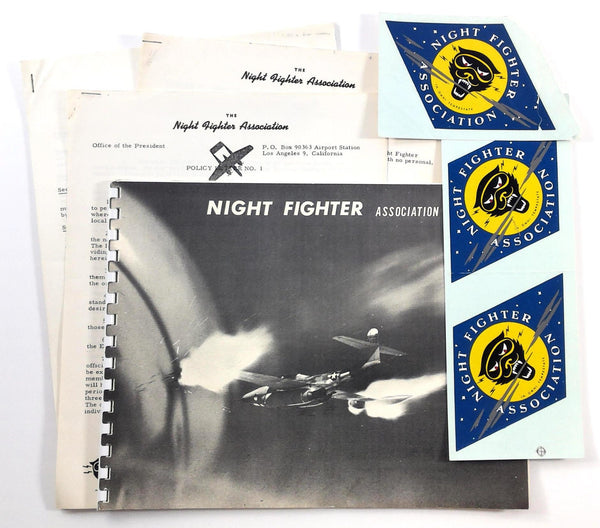 Rare NIGHT FIGHTER ASSOCIATION Book & Decals & Bylaws Constitution Policies