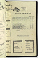 1960's Huge Heavy Vintage Dinner Menu TOWNE HOUSE Restaurant Agate Beach Oregon