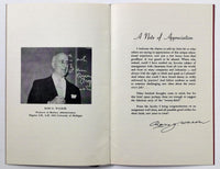1953 GRADUATION Program & Menu HARVARD UNIVERSITY Adv. Management Cambridge MA