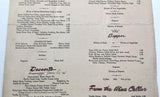 1944 WWII War Time OPA Rationing Menu DRURY LANE Restaurant 49th St. New York