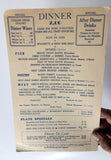 1940's Vintage WWII War Ration OPA Dinner Mystery Menu PARIS INN Unknown City