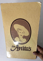 1980's Vintage Menu LITTLE ANITA'S Mexican Restaurant Albuquerque New Mexico