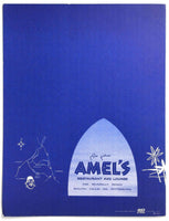 1961 Vintage Menu AMEL'S RESTAURANT Mediterranean & Middle East Pittsburgh PA