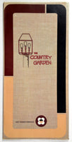 1970's Original Vintage Menu THE COUNTRY GARDEN Hyatt Regency Knoxville TN