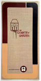 1970's Original Vintage Menu THE COUNTRY GARDEN Hyatt Regency Knoxville TN