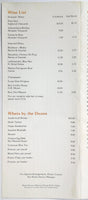 1980's Vintage Room Service & Wine List Menu WATER TOWER HYATT HOUSE Chicago IL