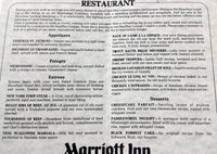 Vintage Brochure Menu SHOWBOAT LANDING Restaurant MARRIOTT INN Columbus Ohio