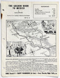 1960's TIJUANA ENSANADA TECATE MX Happy Wanderers Travelogue MAP Slim Barnard
