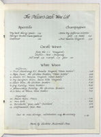 1980 Vintage Menu & Wine List THE PELICAN'S CATCH Seafood Restaurant Venice CA