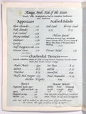 1980 Vintage Menu & Wine List THE PELICAN'S CATCH Seafood Restaurant Venice CA