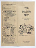 1980's Vintage Menu THE BELGIAN CAFE Waffle Restaurant Solvang California