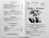 1980's Vintage Take-Out Menu INDIA'S CUISINE Restaurant Tarzana California