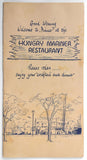 1970's Vintage Menu HUNGRY MARINER Restaurant Hyannis Harbor Massachusetts